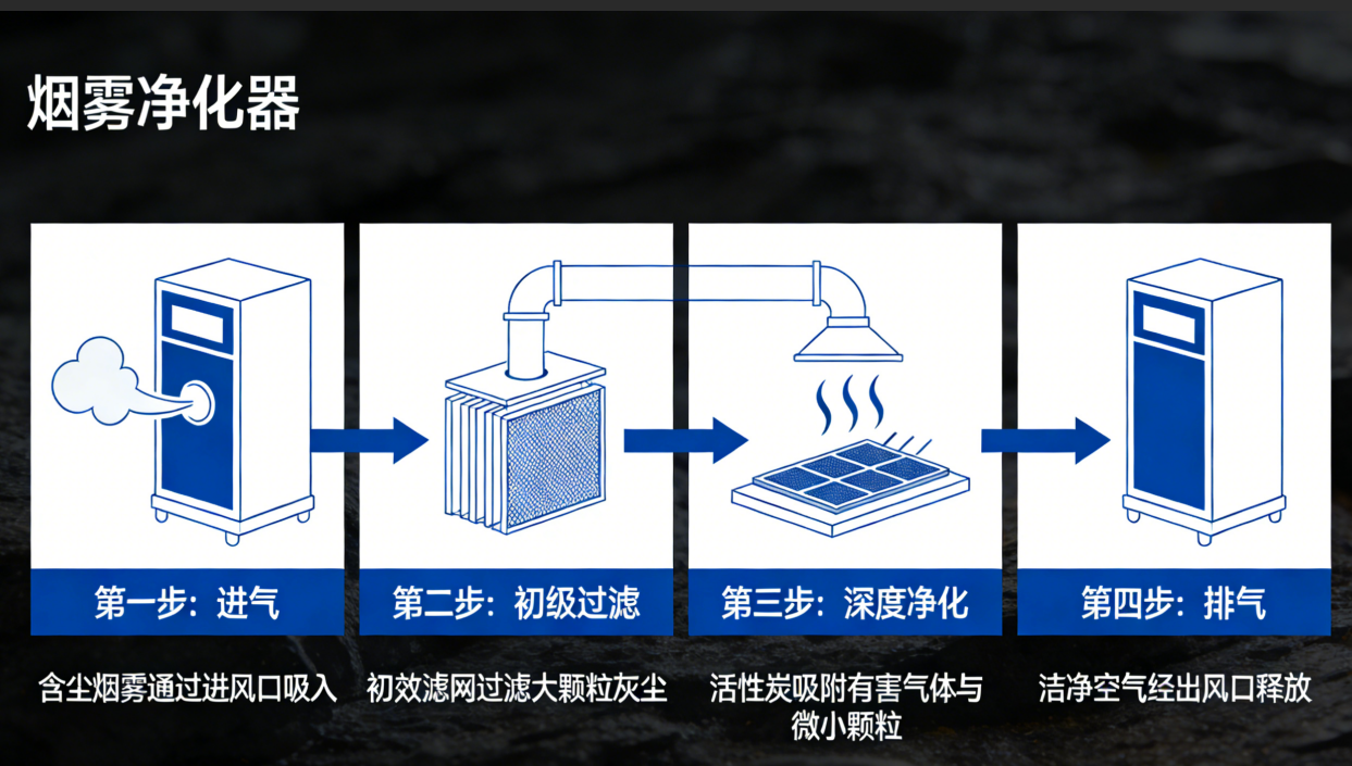 解讀煙霧凈化器核心技術指標，選對設備守護潔凈環境